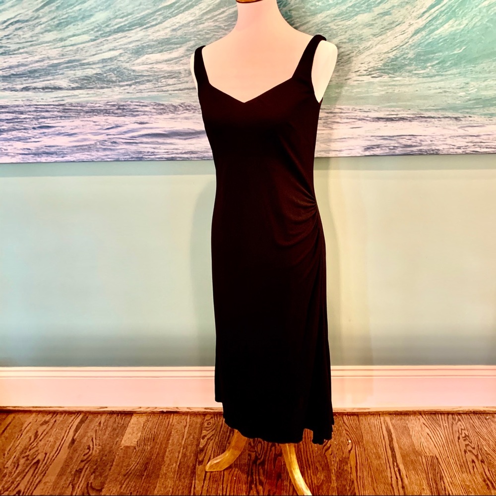 Maria Bianca Nero Black Ruched Formal Dress